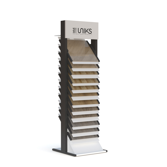 Waterfall -style floor rack